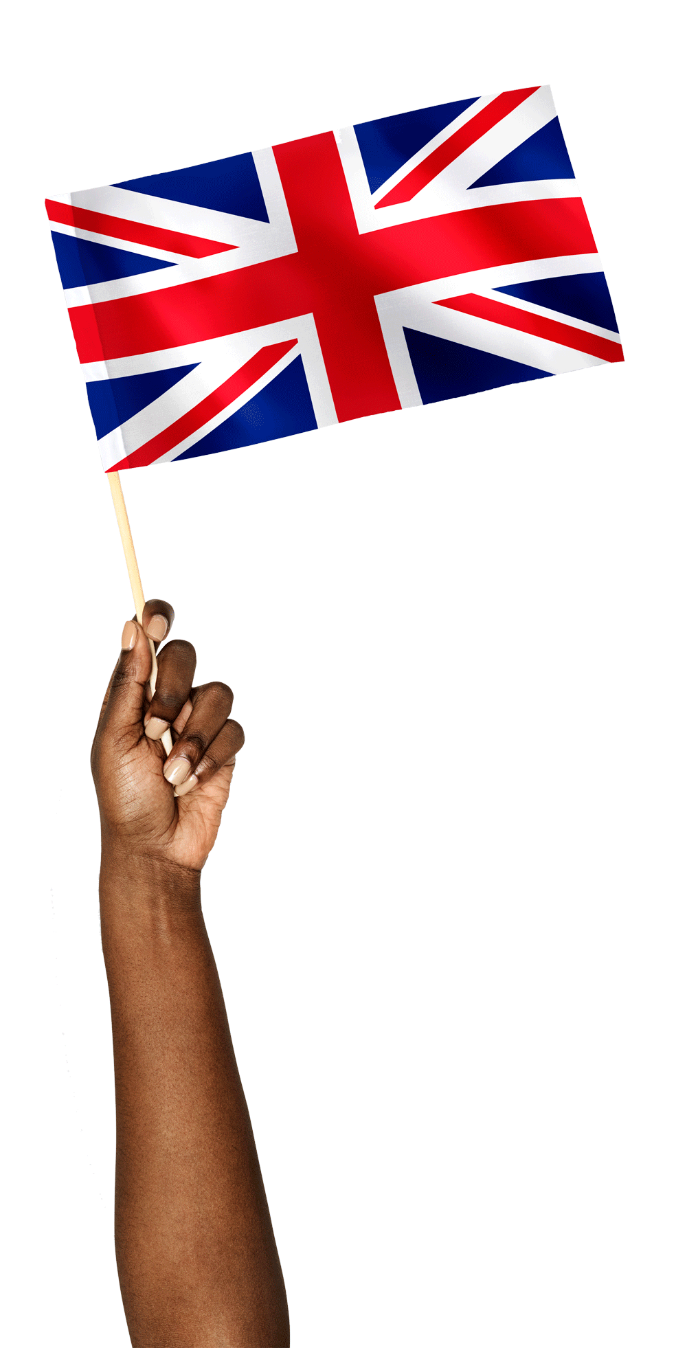 Person Waving Flag United Kingdom Great Britain Northern Ireland